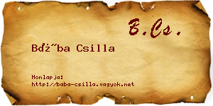 Bába Csilla névjegykártya
